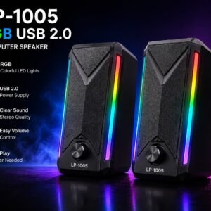 LP-1005 RGB USB Computer Speakers – Powerful Stereo Sound with Dynamic RGB Lights