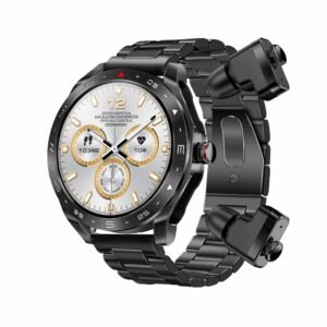 T95 New 38mm IPS Smart Watch Earphones IP67 2-in-1 Alarm Clock Exercise Blood Pressure Oxygen Monitor Sport Android Rubber Men